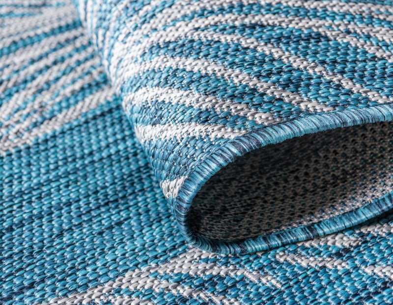 Seaside Blooms Collection Area Rug -  Evergreen (Teal) Rectangle Teal  lifestyle 5
