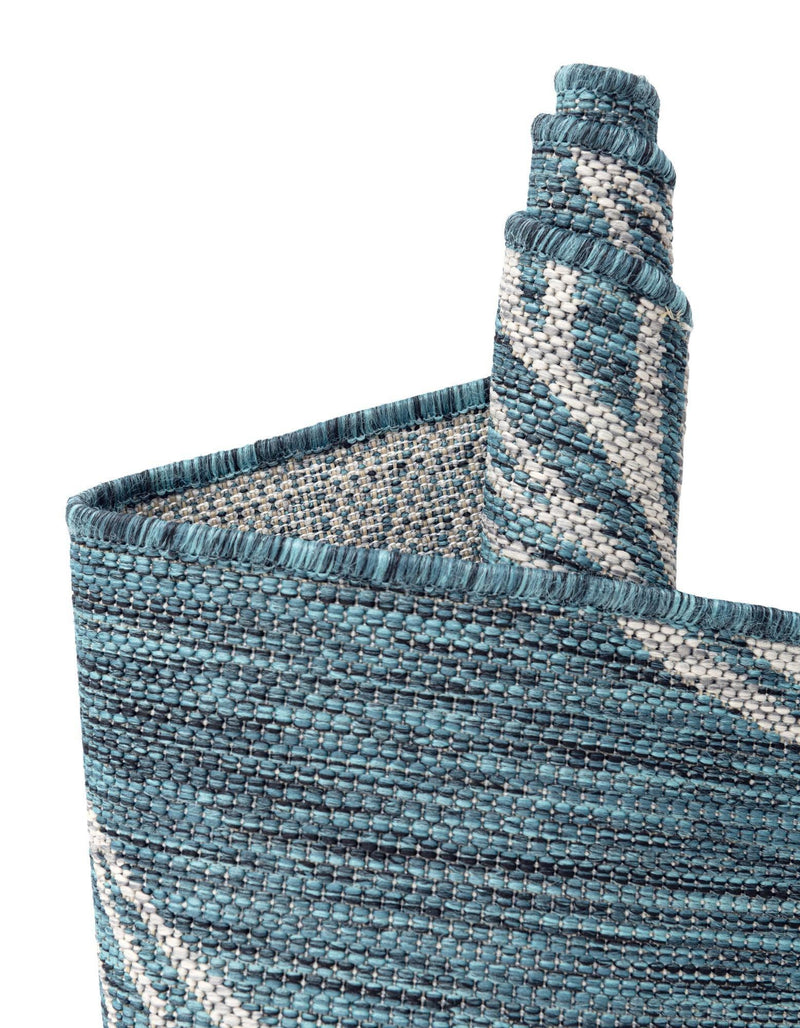 Seaside Blooms Collection Area Rug -  Evergreen (Teal) Rectangle Teal  lifestyle 9