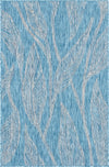 Garden Terrace Escape Collection Area Rug -  Evergreen (Light Aqua) Rectangle Light Aqua Main