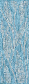 Garden Terrace Escape Collection Area Rug -  Evergreen (Light Aqua) Runner Light Aqua Main