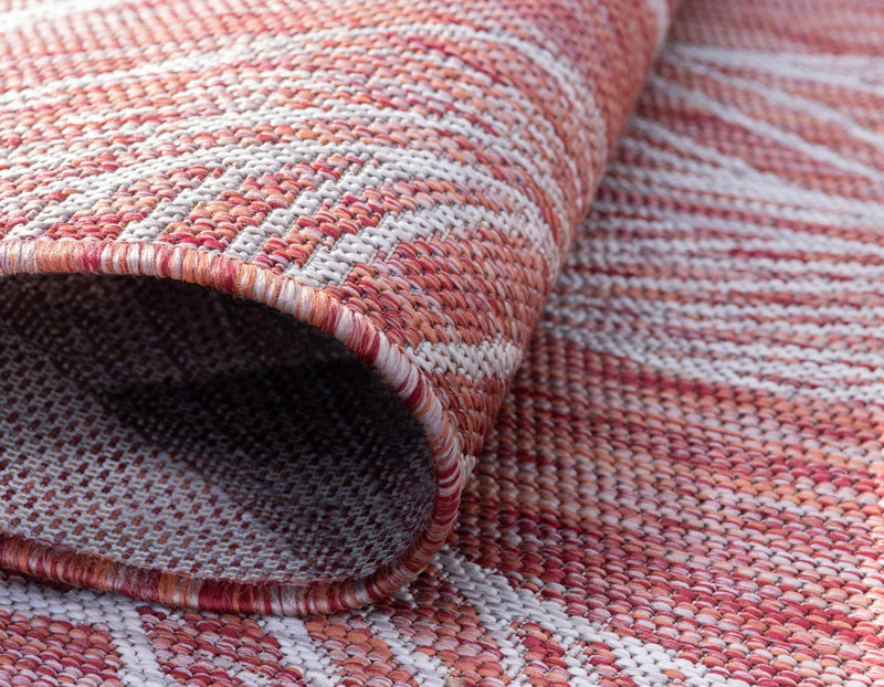 Seaside Blooms Collection Area Rug -  Evergreen (Rust Red) Rectangle Rust Red  lifestyle 7
