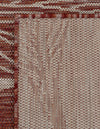 Seaside Blooms Collection Area Rug -  Evergreen (Rust Red) Rectangle Rust Red  lifestyle 9
