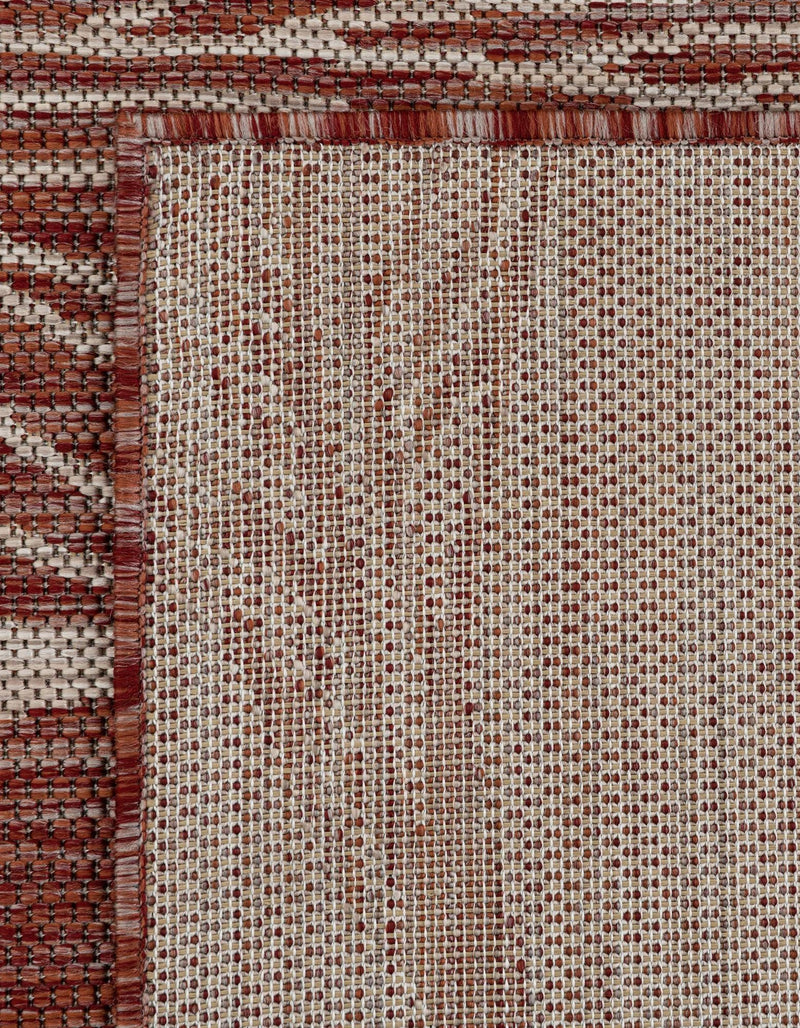 Seaside Blooms Collection Area Rug -  Evergreen (Rust Red) Rectangle Rust Red  lifestyle 9