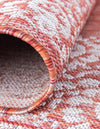 Patio Perimeter Collection Area Rug -  Lanai Round Rust Red  lifestyle 11