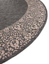 Patio Perimeter Collection Area Rug -  Lanai Round Charcoal Gray  lifestyle 6