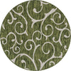 Seaside Blooms Collection Area Rug -  Azure Round Green  lifestyle 126