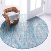 Garden Terrace Escape Collection Area Rug -  Evergreen (Light Aqua) Round Light Aqua  lifestyle 0