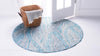 Garden Terrace Escape Collection Area Rug -  Evergreen (Light Aqua) Round Light Aqua  lifestyle 2