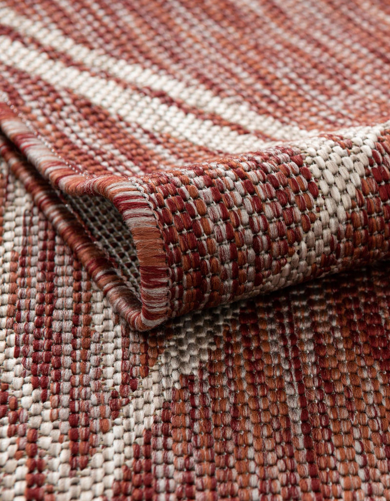 Garden Terrace Escape Collection Area Rug -  Evergreen (Rust Red) Round Rust Red  lifestyle 7