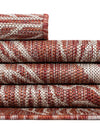 Garden Terrace Escape Collection Area Rug -  Evergreen (Rust Red) Round Rust Red  lifestyle 28