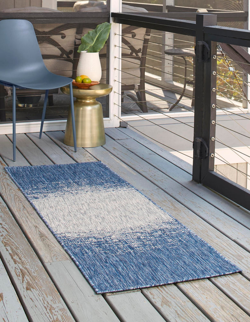 Urban Terrace Collection Area Rug -  Vanderbilt Runner Blue  lifestyle 91