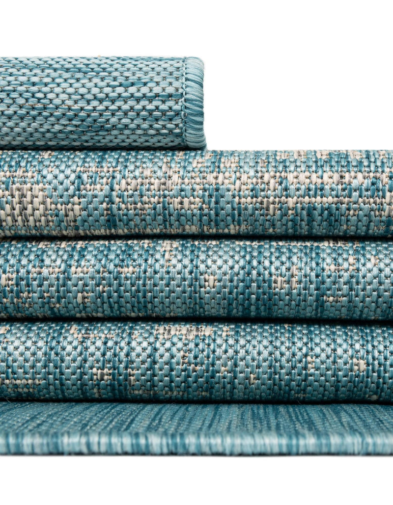 Urban Terrace Collection Area Rug -  Vanderbilt Rectangle Aqua  lifestyle 33