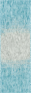 Urban Terrace Collection Area Rug -  Vanderbilt Runner Aqua  lifestyle 109