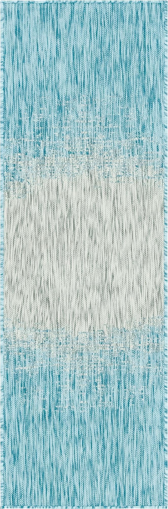 Urban Terrace Collection Area Rug -  Vanderbilt Runner Aqua  lifestyle 109