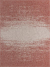 Urban Terrace Collection Area Rug -  Vanderbilt Rectangle Rust Red  lifestyle 5