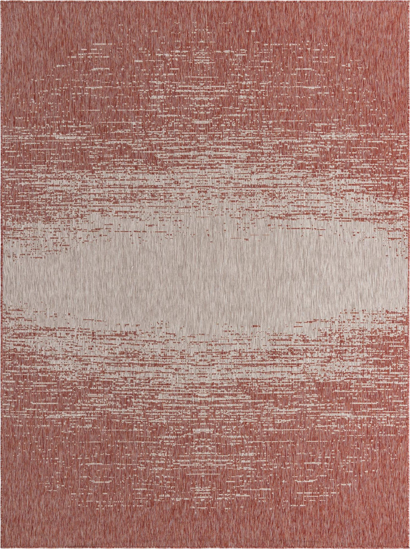 Urban Terrace Collection Area Rug -  Vanderbilt Rectangle Rust Red  lifestyle 5
