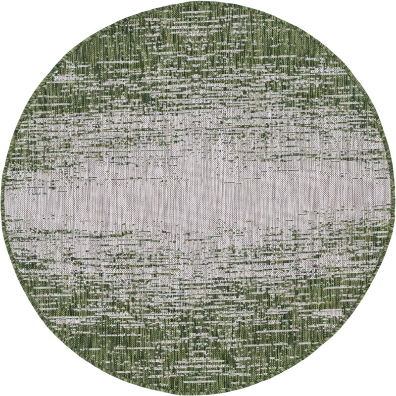 Urban Terrace Collection Area Rug -  Vanderbilt Round Green  lifestyle 113