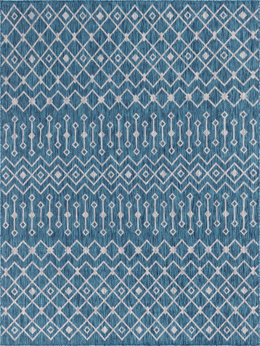 Garden Lattice Oasis Collection Area Rug -  Pergola (Teal) Rectangle Teal Main