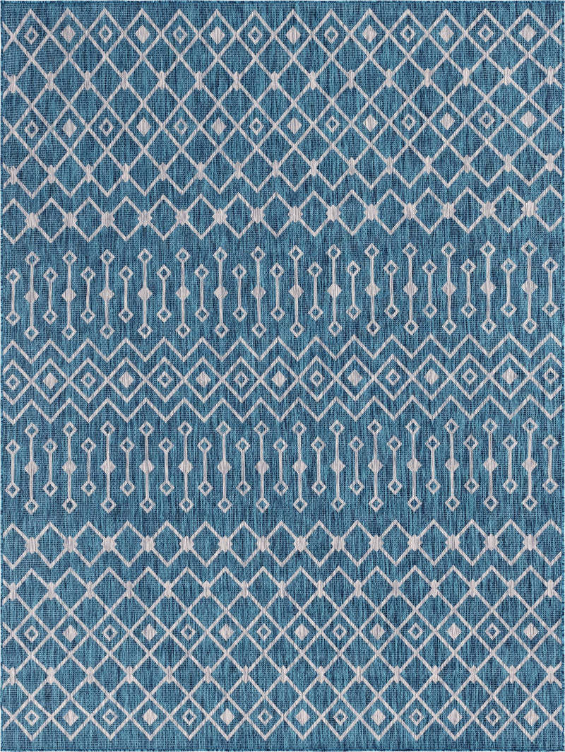 Garden Lattice Oasis Collection Area Rug -  Pergola (Teal) Rectangle Teal Main