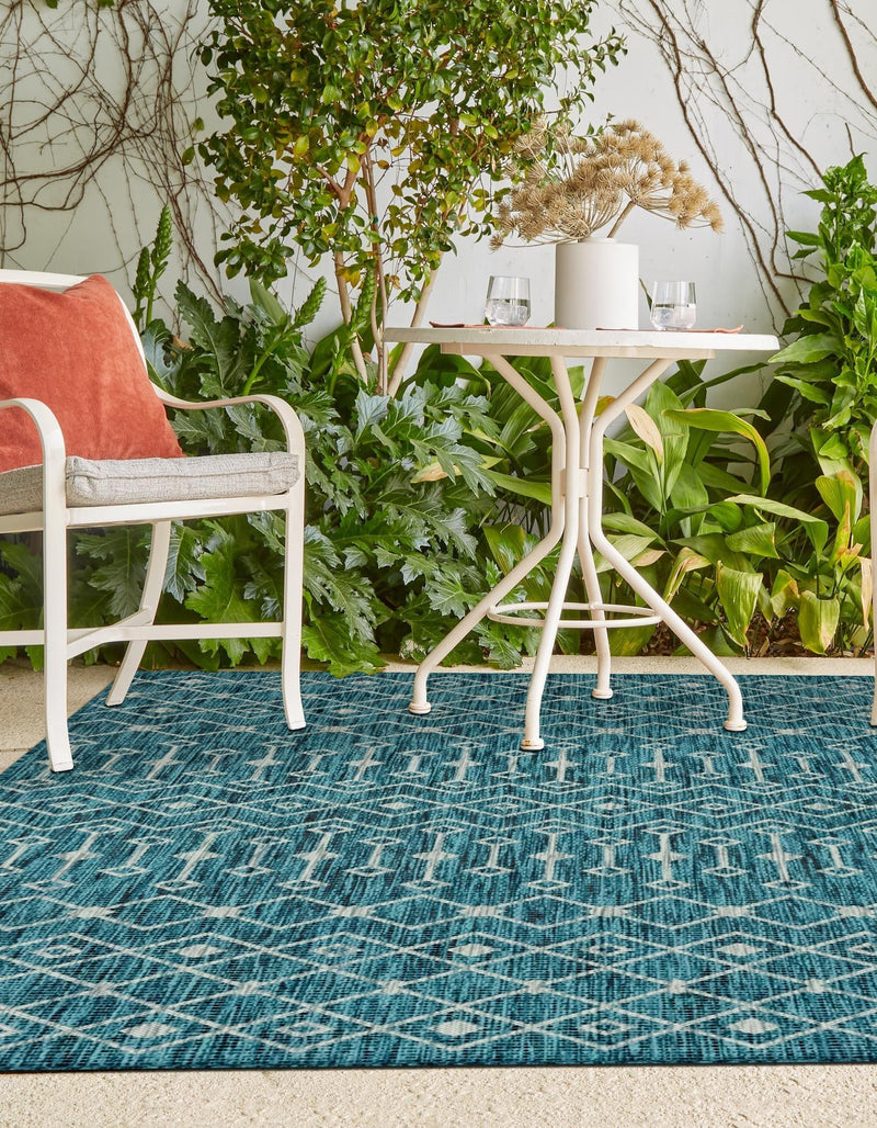 Savannah Pergola Collection Area Rug -  Pergola (Teal) Rectangle Teal  lifestyle 13