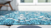 Garden Lattice Oasis Collection Area Rug -  Pergola (Teal) Rectangle Teal  lifestyle 21
