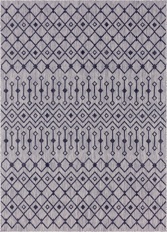 Garden Lattice Oasis Collection Area Rug -  Pergola (Gray) Rectangle Gray Main