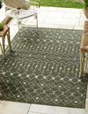 Garden Lattice Oasis Collection Area Rug -  Pergola (Green) Rectangle Green  lifestyle 0