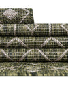 Garden Lattice Oasis Collection Area Rug -  Pergola (Green) Round Green  lifestyle 25