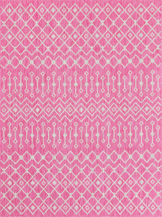 Garden Lattice Oasis Collection Area Rug -  Pergola (Fuschia) Rectangle Fuschia Main