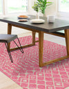 Garden Lattice Oasis Collection Area Rug -  Pergola (Fuschia) Rectangle Fuschia  lifestyle 3