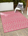 Garden Lattice Oasis Collection Area Rug -  Pergola (Fuschia) Rectangle Fuschia  lifestyle 10