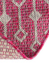 Garden Lattice Oasis Collection Area Rug -  Pergola (Fuschia) Round Fuschia  lifestyle 41