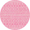 Garden Lattice Oasis Collection Area Rug -  Pergola (Fuschia) Round Fuschia Main