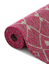 Garden Lattice Oasis Collection Area Rug -  Pergola (Fuschia) Runner Fuschia  lifestyle 37