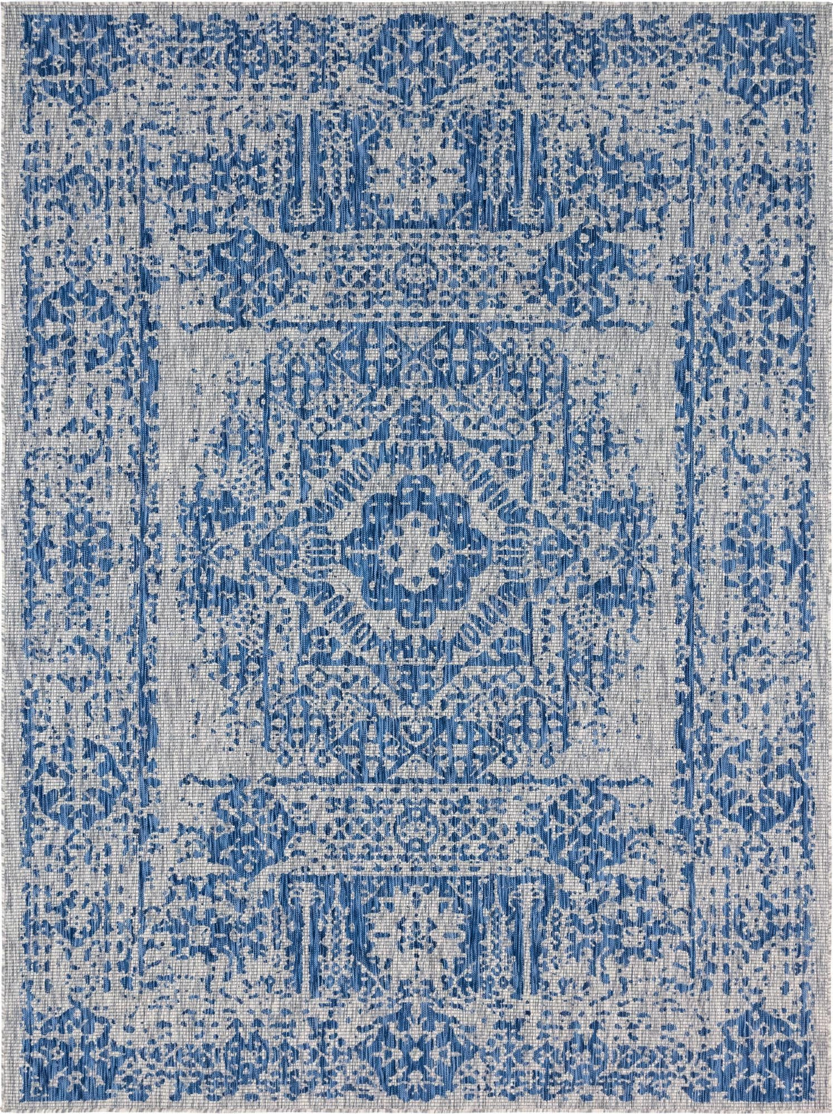 Patio Heritage Collection Area Rug - Savannah (Blue) Rectangle Blue Main