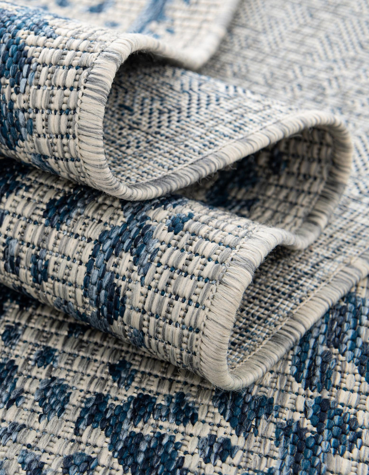 Patio Heritage Collection Area Rug - Savannah (Blue) Rectangle Blue  lifestyle 12