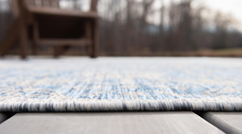 Patio Heritage Collection Area Rug - Savannah (Blue) Rectangle Blue  lifestyle 14
