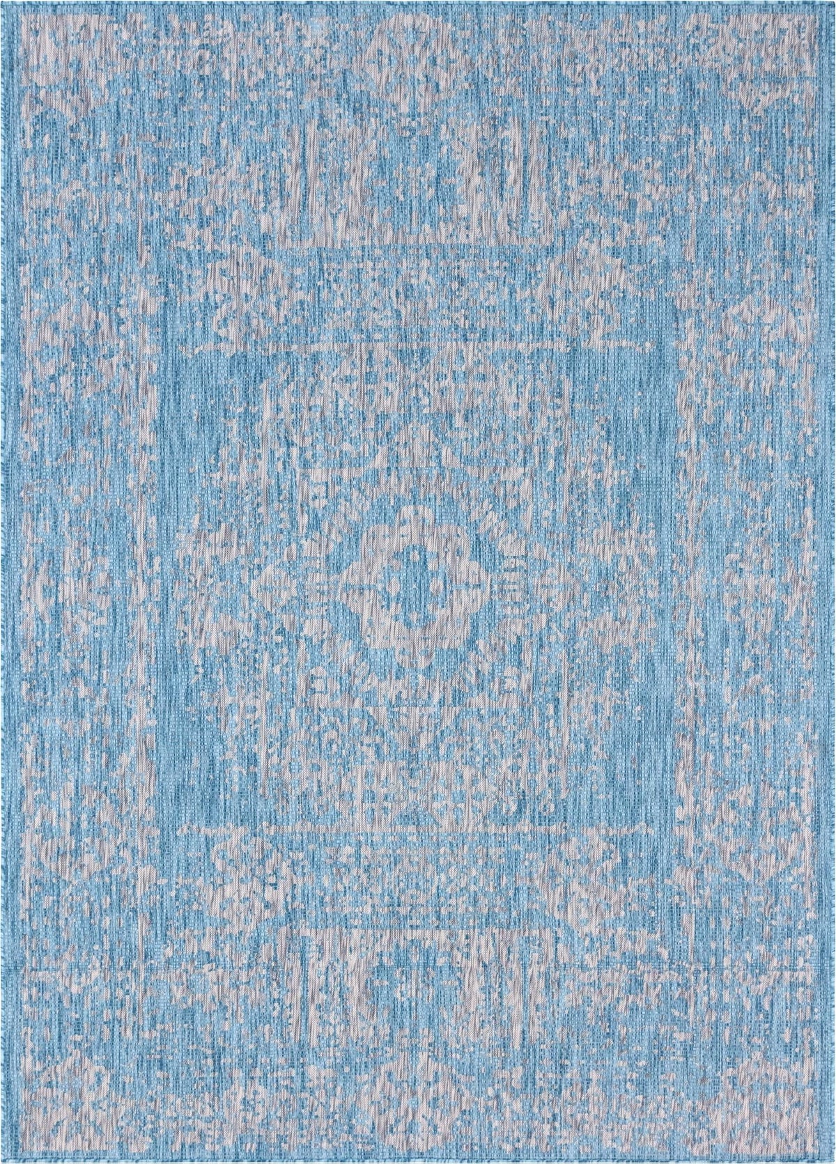 Patio Heritage Collection Area Rug - Savannah (Light Aqua) Rectangle Light Aqua Main