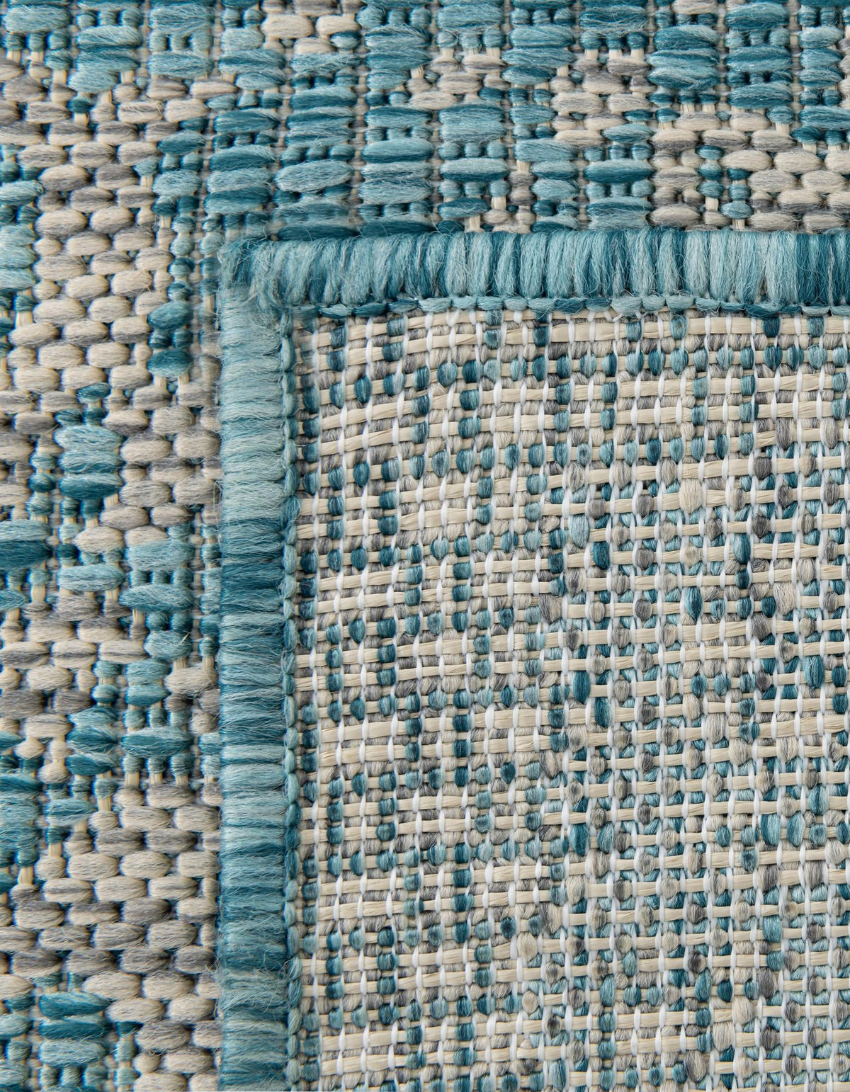 Patio Heritage Collection Area Rug - Savannah (Light Aqua) Rectangle Light Aqua  lifestyle 9