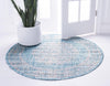 Patio Heritage Collection Area Rug - Savannah (Light Aqua) Round Light Aqua  lifestyle 19