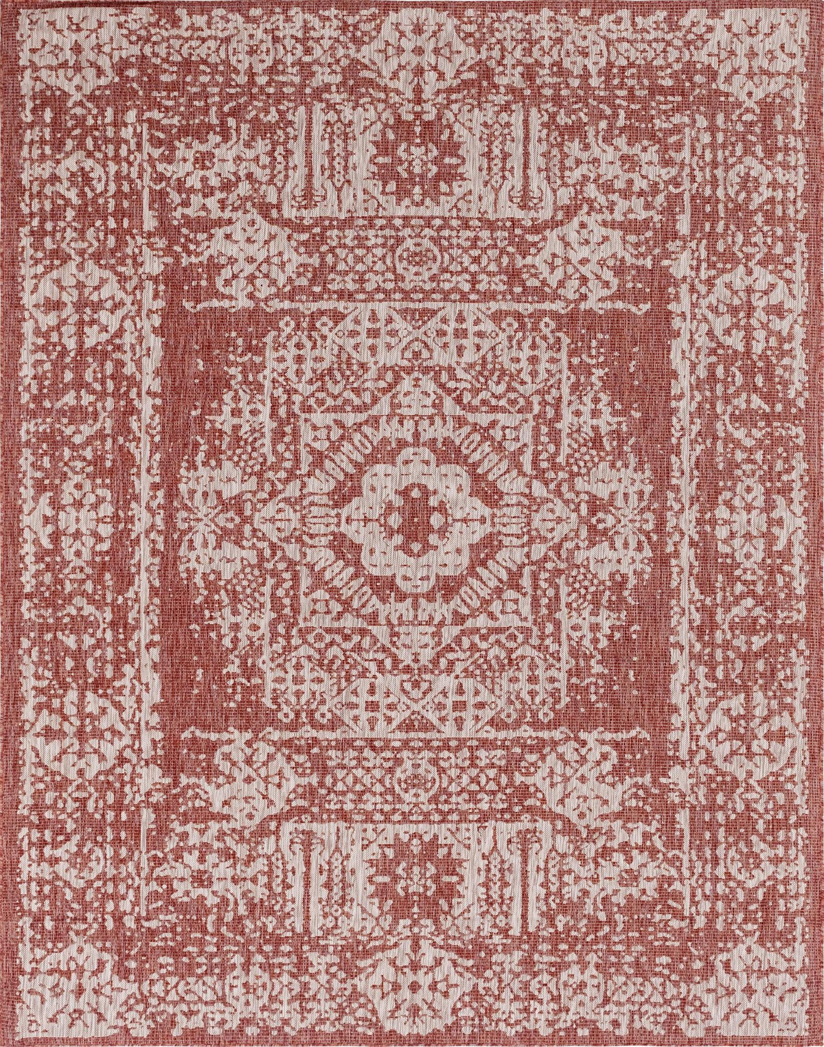 Patio Heritage Collection Area Rug - Savannah (Rust Red) Rectangle Rust Red Main