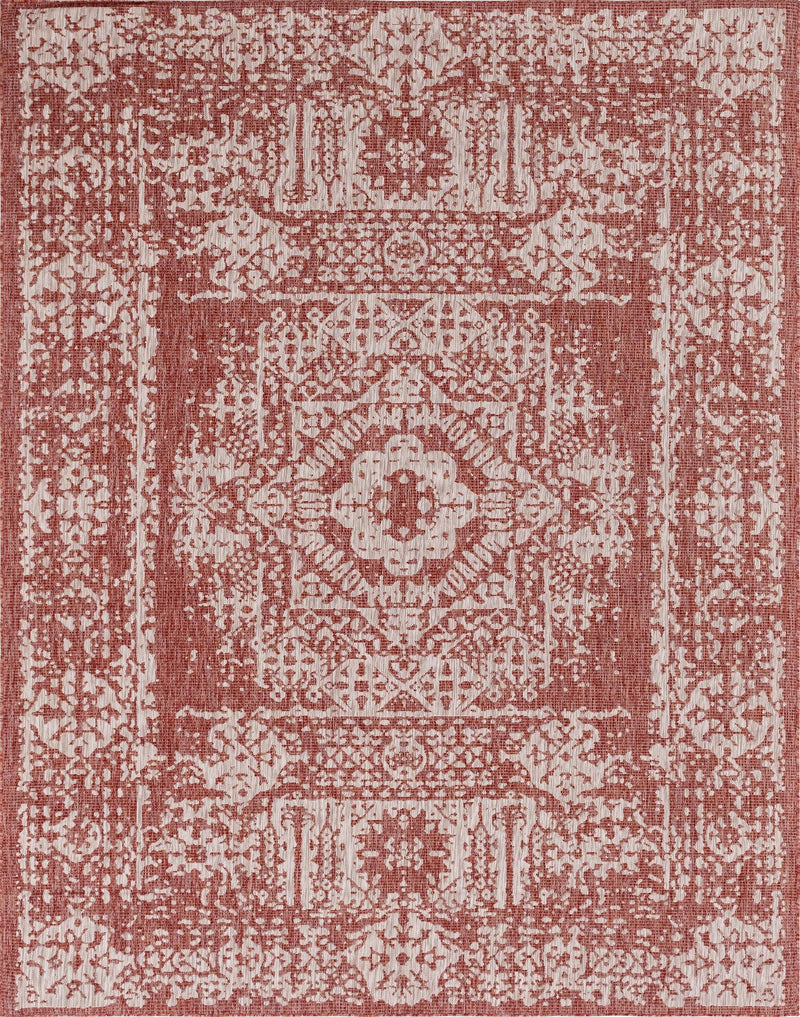 Patio Heritage Collection Area Rug - Savannah (Rust Red) Rectangle Rust Red Main