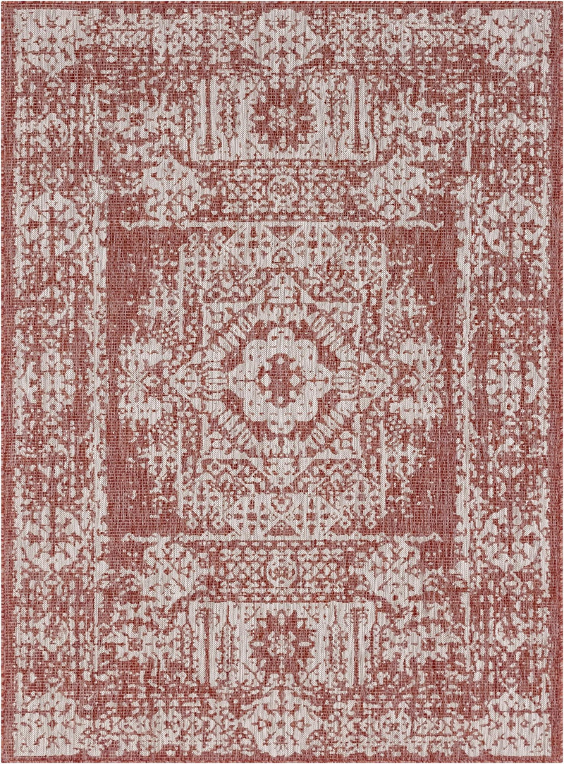 Patio Heritage Collection Area Rug - Savannah (Rust Red) Rectangle Rust Red  lifestyle 2