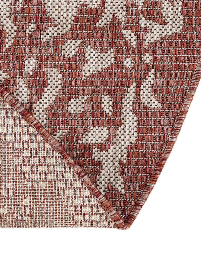 Patio Heritage Collection Area Rug - Savannah (Rust Red) Round Rust Red  lifestyle 23