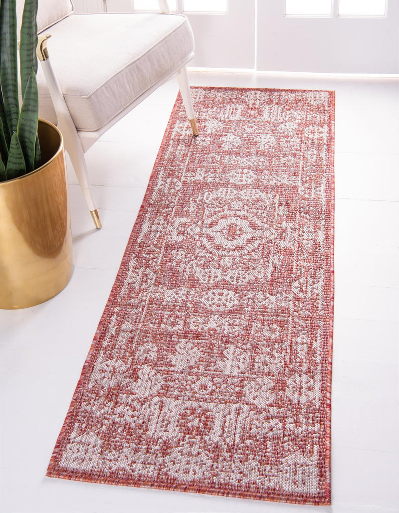 Patio Heritage Collection Area Rug - Savannah (Rust Red) Runner Rust Red  lifestyle 17