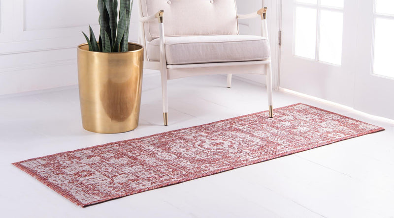 Patio Heritage Collection Area Rug - Savannah (Rust Red) Runner Rust Red  lifestyle 19