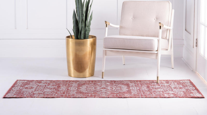Patio Heritage Collection Area Rug - Savannah (Rust Red) Runner Rust Red  lifestyle 21