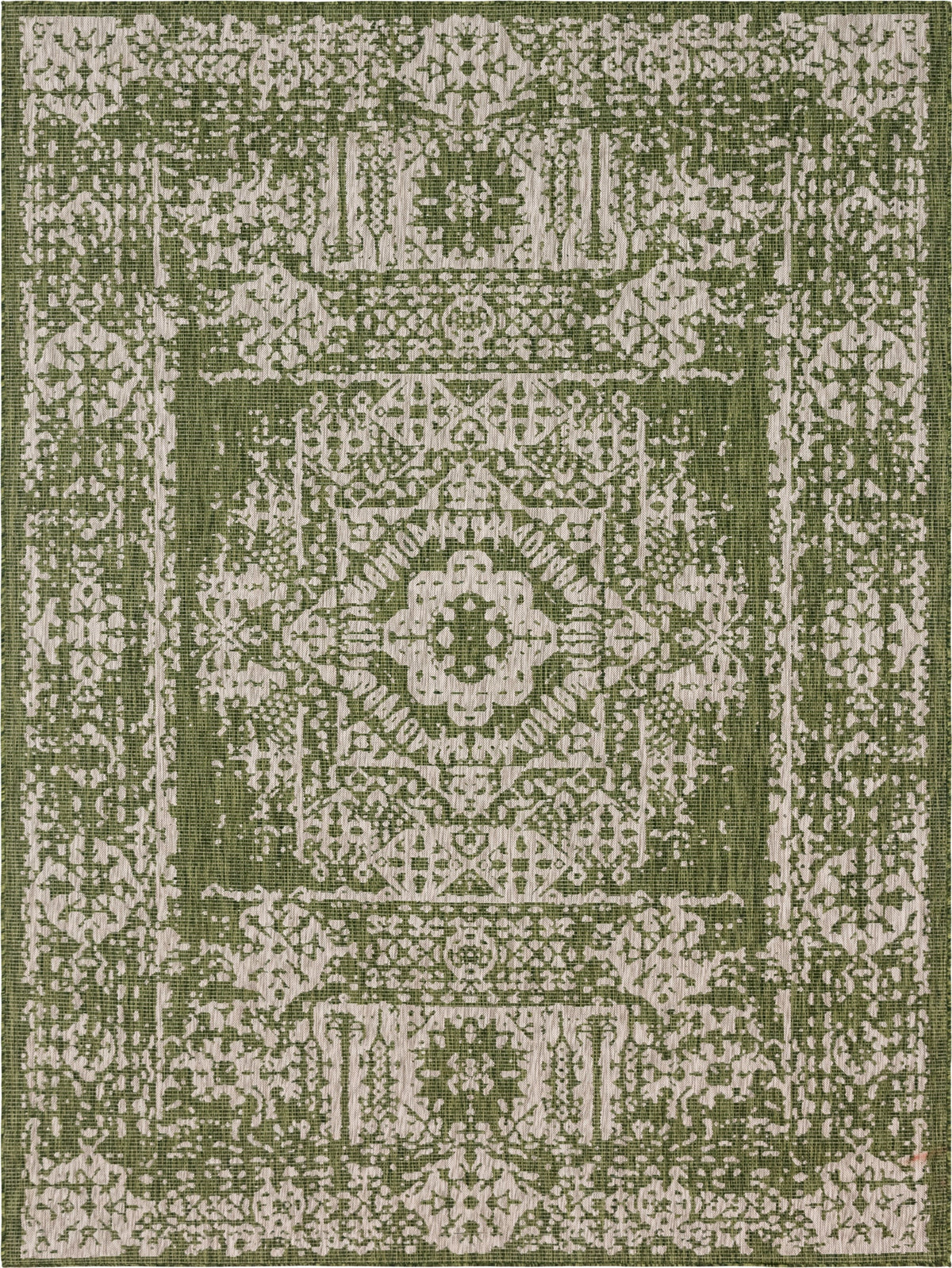 Patio Heritage Collection Area Rug - Savannah (Green) Rectangle Green Main