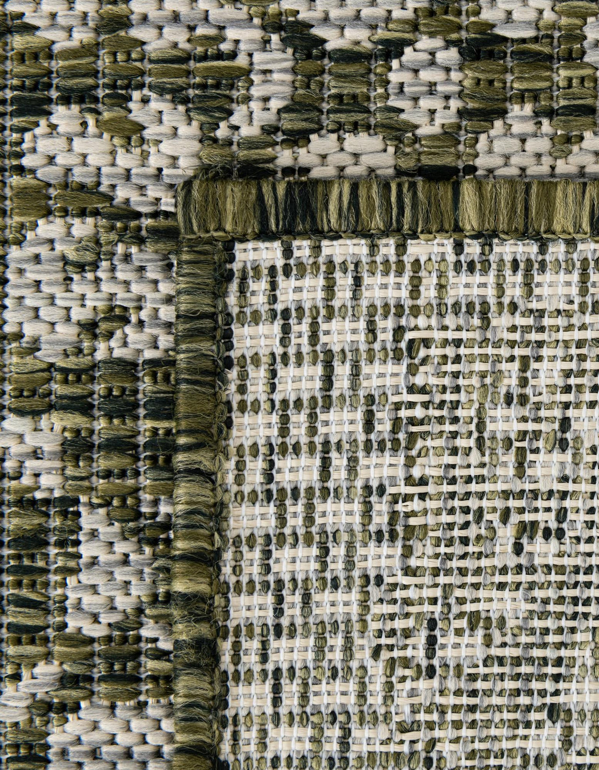 Patio Heritage Collection Area Rug - Savannah (Green) Rectangle Green  lifestyle 9