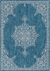 Patio Heritage Collection Area Rug -  Charleston (Teal) Rectangle Teal  lifestyle 2